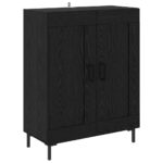 vidaXL Highboard 2 pcs Čierny dub Kompozitné drevo – Obrázok 6