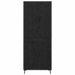 vidaXL Highboard 2 pcs Čierny dub Kompozitné drevo – Obrázok 8