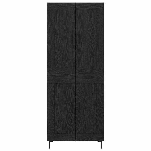 vidaXL Highboard 2 pcs Čierny dub Kompozitné drevo – Obrázok 8