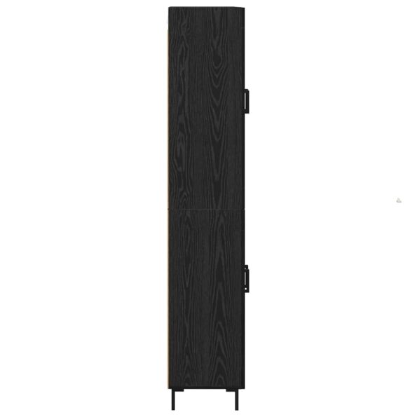 vidaXL Highboard 2 pcs Čierny dub Kompozitné drevo – Obrázok 9