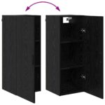 vidaXL Highboard Čierny dub 34,5 x 34 x 180 cm Kompozitné drevo – Obrázok 13