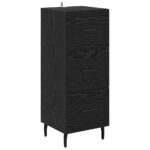 vidaXL Highboard Čierny dub 34,5 x 34 x 180 cm Kompozitné drevo – Obrázok 6