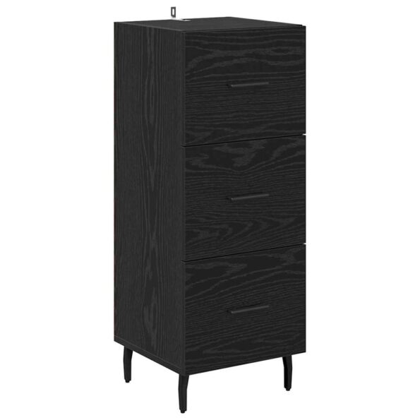 vidaXL Highboard Čierny dub 34,5 x 34 x 180 cm Kompozitné drevo – Obrázok 6