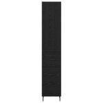 vidaXL Highboard Čierny dub 34,5 x 34 x 180 cm Kompozitné drevo – Obrázok 8