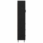 vidaXL Highboard Čierny dub 34,5 x 34 x 180 cm Kompozitné drevo – Obrázok 9