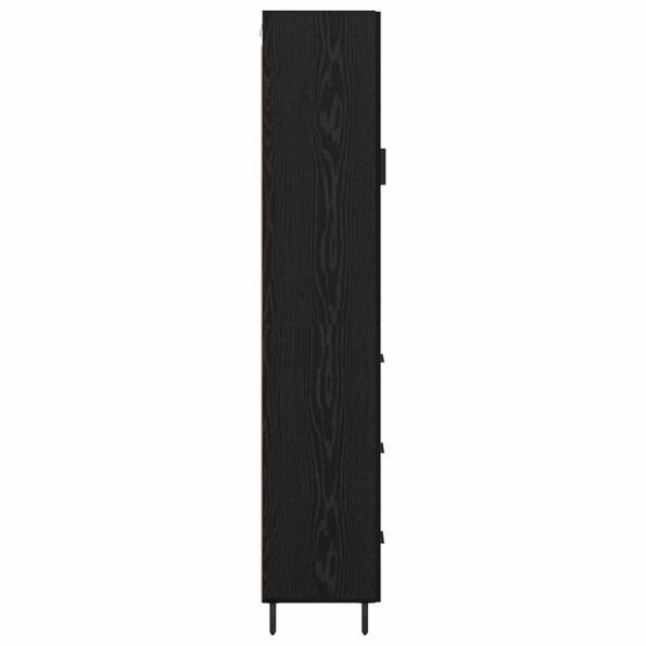 vidaXL Highboard Čierny dub 34,5 x 34 x 180 cm Kompozitné drevo – Obrázok 9