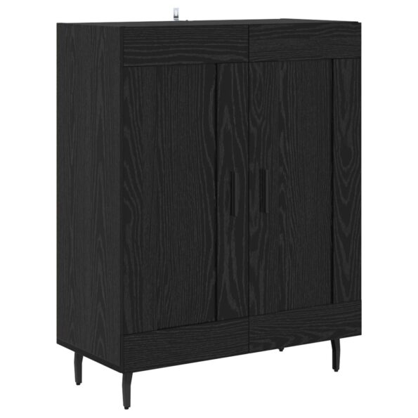 vidaXL Highboard 2 pcs Čierny dub Drevovláknitá doska a sklo – Obrázok 6