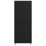 vidaXL Highboard 2 pcs Čierny dub Drevovláknitá doska a sklo – Obrázok 8