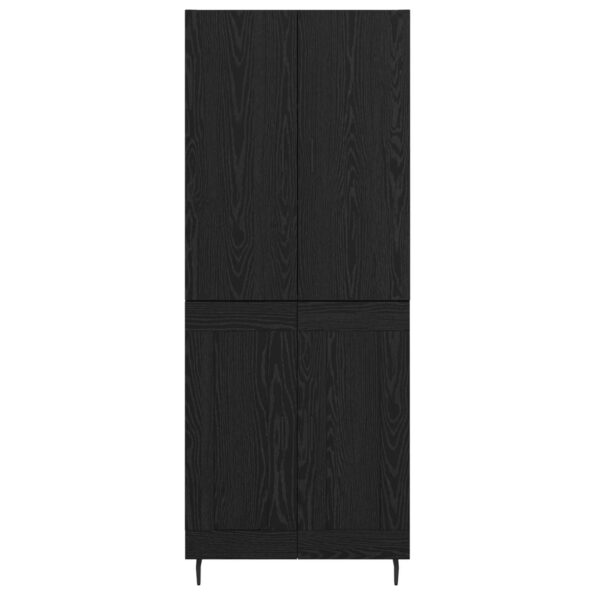 vidaXL Highboard 2 pcs Čierny dub Drevovláknitá doska a sklo – Obrázok 8