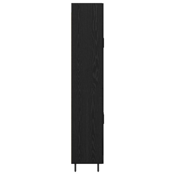 vidaXL Highboard 2 pcs Čierny dub Drevovláknitá doska a sklo – Obrázok 9