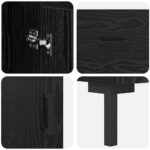 vidaXL Highboard Čierny dub 34,5 x 34 x 180 cm Kompozitné drevo – Obrázok 11