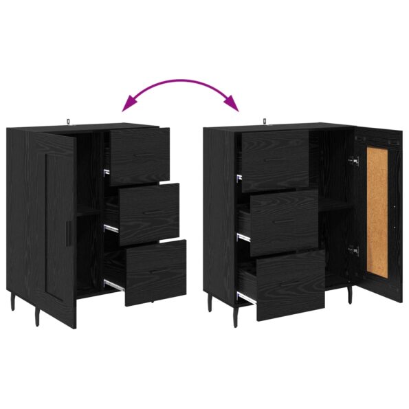 vidaXL Highboard so zásuvkou 2 pcs Čierny dub Kompozitné drevo – Obrázok 11