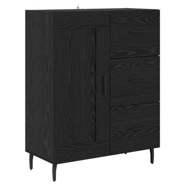vidaXL Highboard so zásuvkou 2 pcs Čierny dub Kompozitné drevo – Obrázok 6