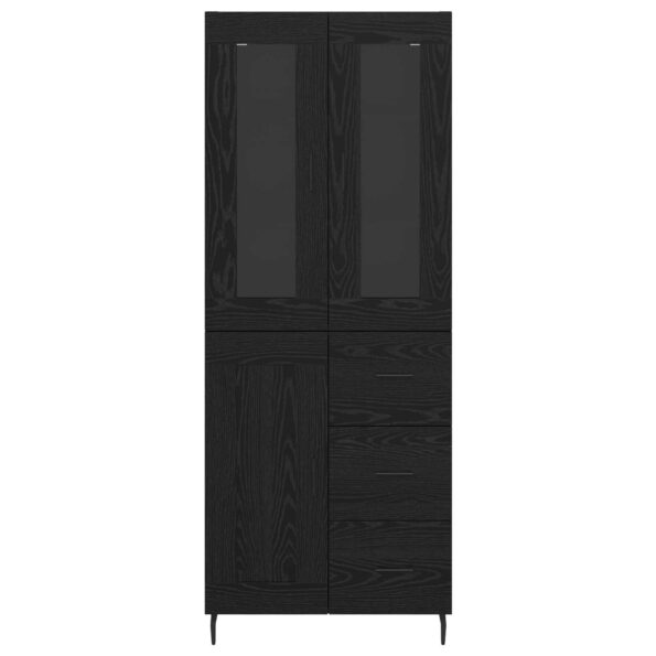 vidaXL Highboard so zásuvkou 2 pcs Čierny dub Kompozitné drevo – Obrázok 8