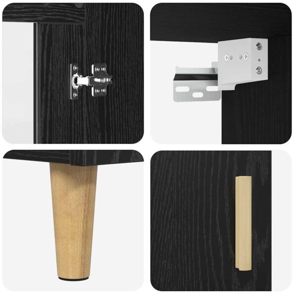 vidaXL Highboard Čierny dub 69,5 x 34 x 180 cm – Obrázok 11
