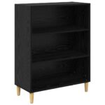 vidaXL Highboard Čierny dub 69,5 x 34 x 180 cm – Obrázok 6