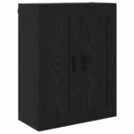 vidaXL Highboard so zásuvkou 2 pcs Čierny dub Kompozitné drevo – Obrázok 7