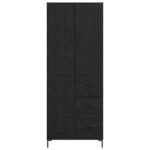 vidaXL Highboard so zásuvkou 2 pcs Čierny dub Kompozitné drevo – Obrázok 8