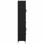 vidaXL Highboard so zásuvkou 2 pcs Čierny dub Kompozitné drevo – Obrázok 9