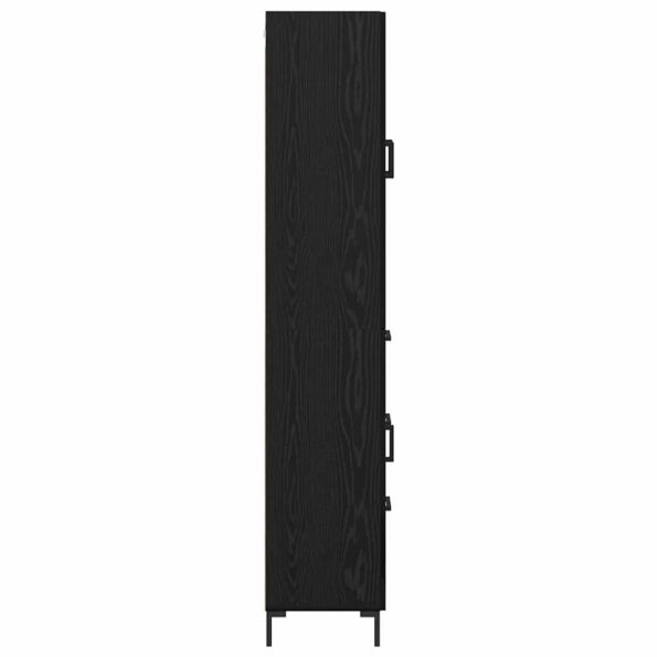 vidaXL Highboard so zásuvkou 2 pcs Čierny dub Kompozitné drevo – Obrázok 9