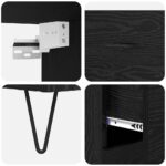vidaXL Highboard so zásuvkou 2 pcs Čierny dub Kompozitné drevo – Obrázok 11