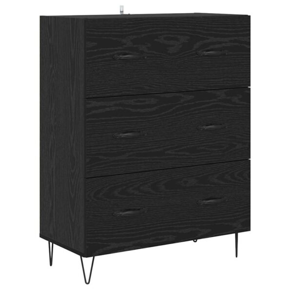 vidaXL Highboard so zásuvkou 2 pcs Čierny dub Kompozitné drevo – Obrázok 6