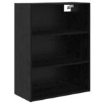 vidaXL Highboard so zásuvkou 2 pcs Čierny dub Kompozitné drevo – Obrázok 7
