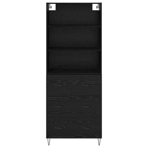 vidaXL Highboard so zásuvkou 2 pcs Čierny dub Kompozitné drevo – Obrázok 8
