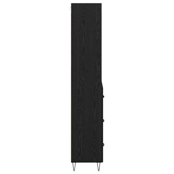 vidaXL Highboard so zásuvkou 2 pcs Čierny dub Kompozitné drevo – Obrázok 9