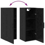 vidaXL Highboard Čierny dub 34,5 x 34 x 180 cm Kompozitné drevo – Obrázok 13