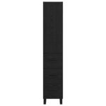 vidaXL Highboard Čierny dub 34,5 x 34 x 180 cm Kompozitné drevo – Obrázok 8