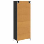 vidaXL Highboard Čierny dub 69,5 x 34 x 180 cm Kompozitné drevo – Obrázok 10