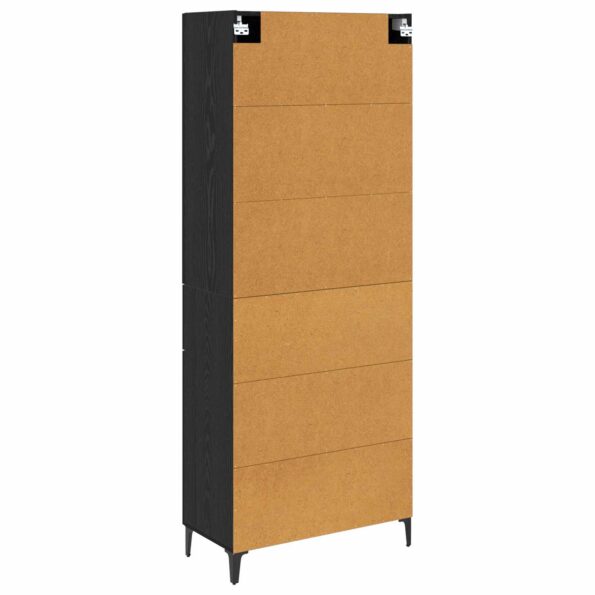 vidaXL Highboard Čierny dub 69,5 x 34 x 180 cm Kompozitné drevo – Obrázok 10