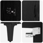 vidaXL Highboard Čierny dub 69,5 x 34 x 180 cm Kompozitné drevo – Obrázok 11