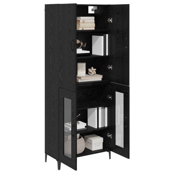 vidaXL Highboard Čierny dub 69,5 x 34 x 180 cm Kompozitné drevo – Obrázok 3