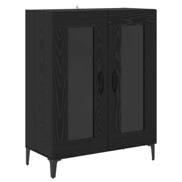 vidaXL Highboard Čierny dub 69,5 x 34 x 180 cm Kompozitné drevo – Obrázok 6