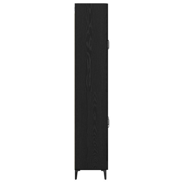 vidaXL Highboard Čierny dub 69,5 x 34 x 180 cm Kompozitné drevo – Obrázok 9