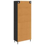 vidaXL Highboard 2 pcs Čierny dub Drevovláknitá doska a sklo – Obrázok 10