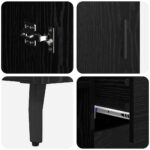 vidaXL Highboard 2 pcs Čierny dub Drevovláknitá doska a sklo – Obrázok 11