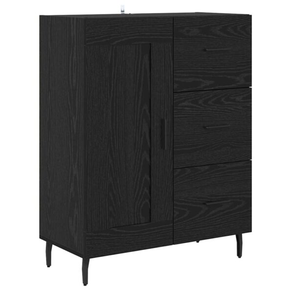 vidaXL Highboard 2 pcs Čierny dub Drevovláknitá doska a sklo – Obrázok 7