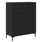 vidaXL Highboard Čierny dub 69,5 x 34 x 180 cm Kompozitné drevo – Obrázok 7