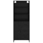 vidaXL Servírovacia skriňa Nástenný 2 pcs Čierny dub Kompozitné drevo – Obrázok 8