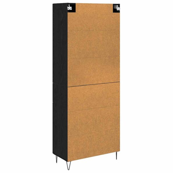 vidaXL Highboard Čierny dub 69,5 x 34 x 180 cm Kompozitné drevo – Obrázok 10