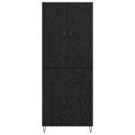 vidaXL Highboard Čierny dub 69,5 x 34 x 180 cm Kompozitné drevo – Obrázok 8