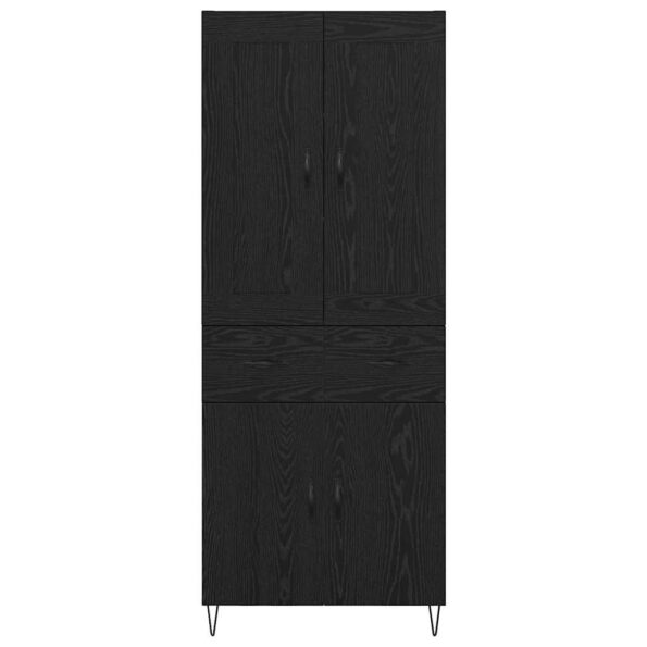vidaXL Highboard Čierny dub 69,5 x 34 x 180 cm Kompozitné drevo – Obrázok 8
