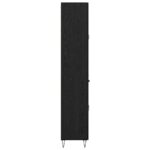 vidaXL Highboard Čierny dub 69,5 x 34 x 180 cm Kompozitné drevo – Obrázok 9