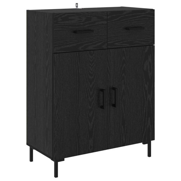 vidaXL Highboard Nástenný 2 pcs Čierny dub Kompozitné drevo – Obrázok 6