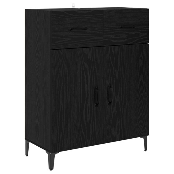 vidaXL Highboard Čierny dub 69,5 x 34 x 180 cm Kompozitné drevo – Obrázok 6