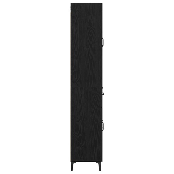 vidaXL Highboard Čierny dub 69,5 x 34 x 180 cm Kompozitné drevo – Obrázok 9