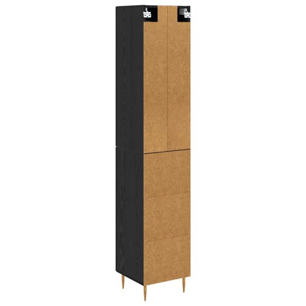 vidaXL Highboard Čierny dub 34,5 x 34 x 180 cm Kompozitné drevo – Obrázok 10